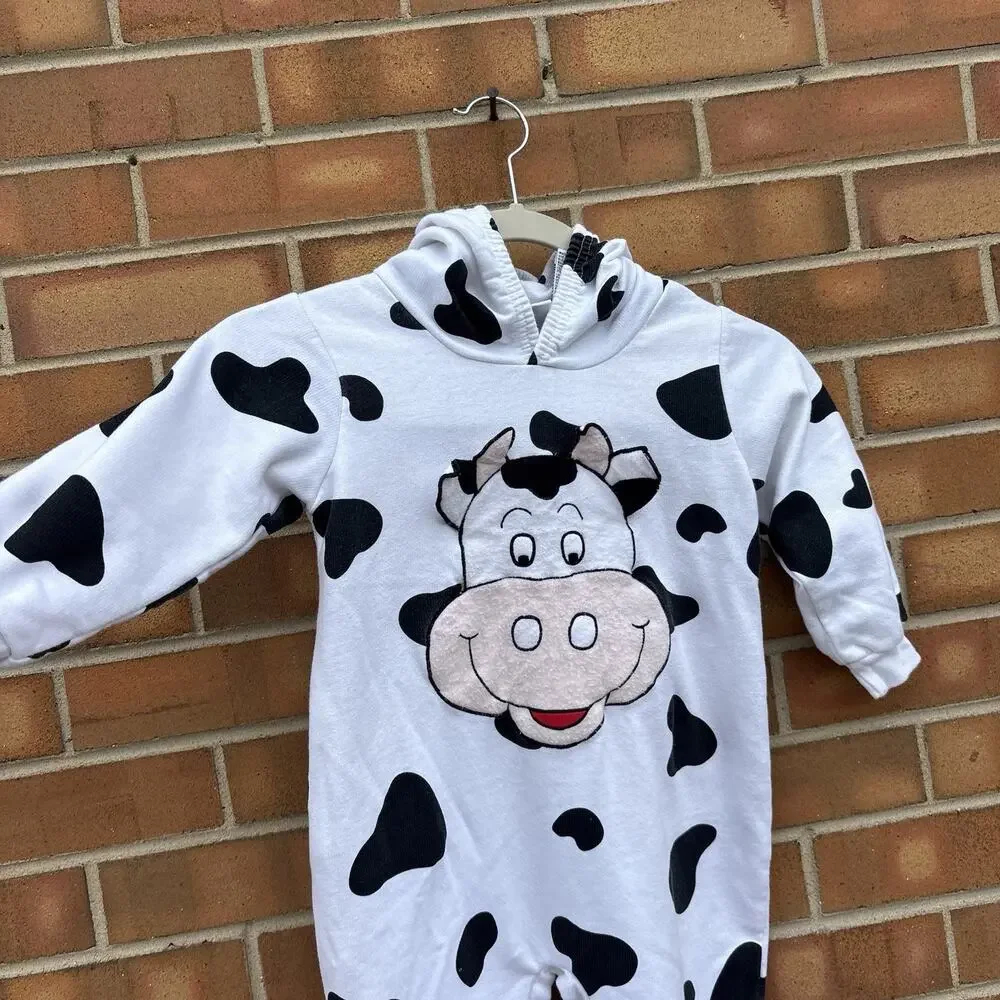 Vintage Small Steps 3T Cow Costume Cotton Polyester Bodysuit